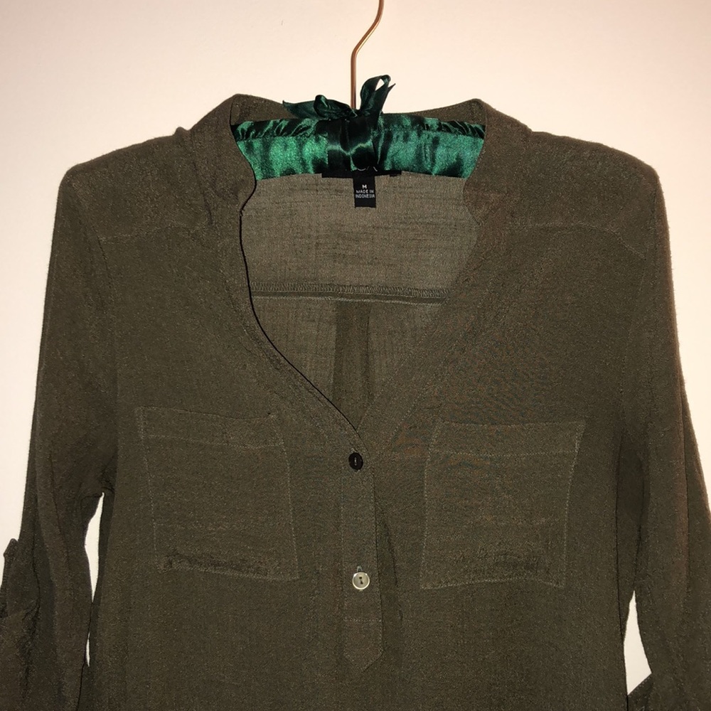 BCX Dark Green Blouse